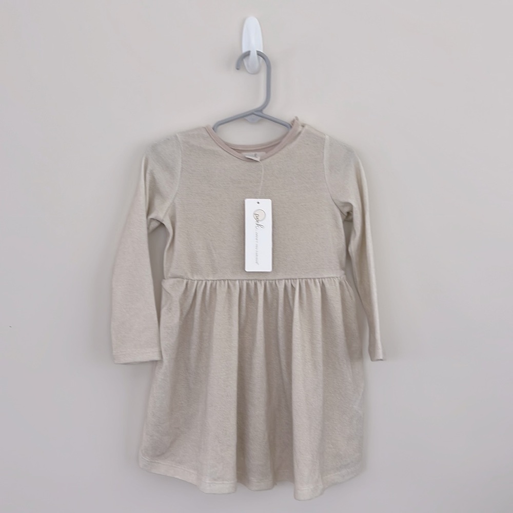 Peek Baby Girl Long Sleeve Glitter Dress